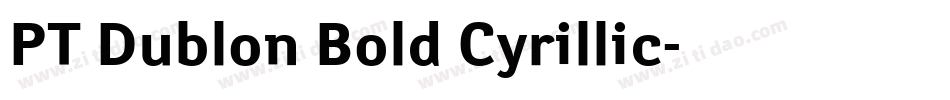 PT Dublon Bold Cyrillic字体转换